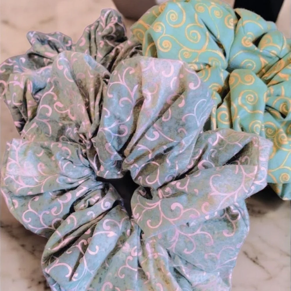 Stylish Patterned Scrunchies Set